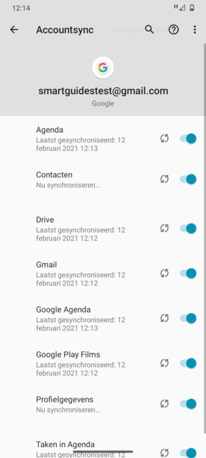 Uw gegevens worden gesynchroniseerd