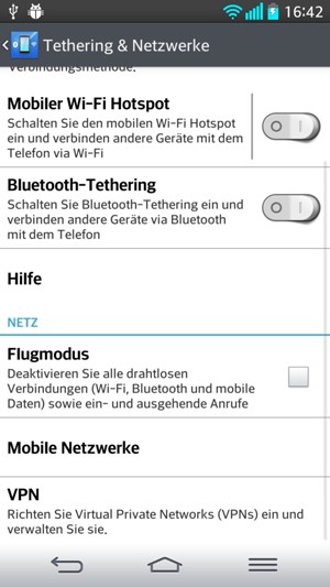 Wählen Sie Mobile Netzwerke