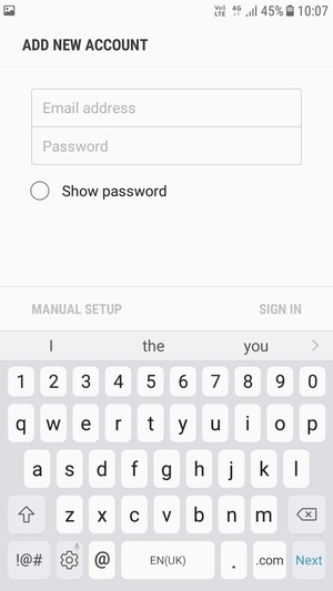 Enter your Hotmail address and select Next