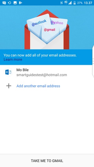 Select TAKE ME TO GMAIL