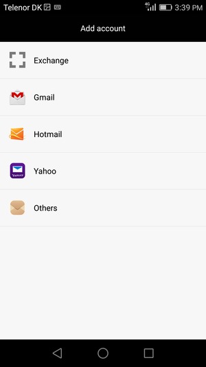 Select Gmail or Hotmail