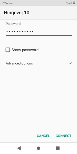 Enter the Wi-Fi password and select CONNECT