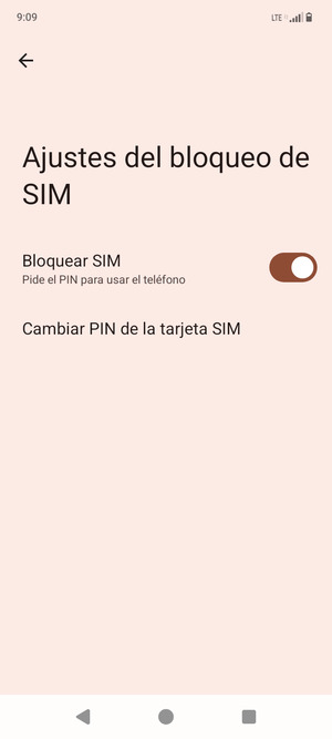 Seleccione Cambiar PIN de la tarjeta SIM