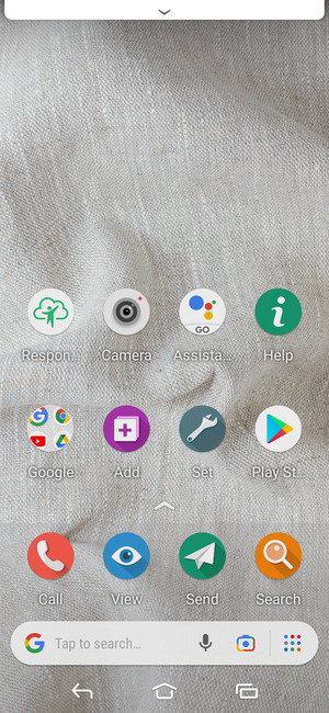 Slide down the top menu
