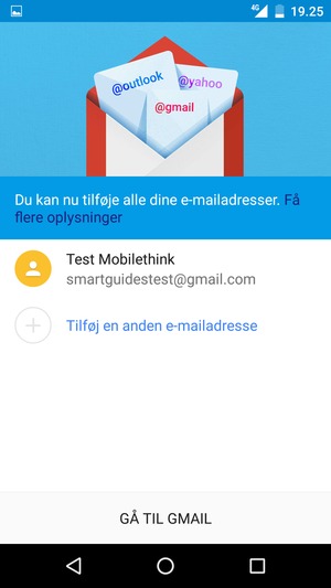 Vælg GÅ TIL GMAIL
