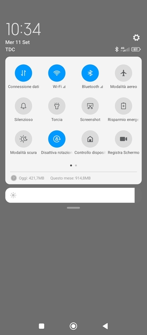 Disattiva Wi-Fi e Bluetooth