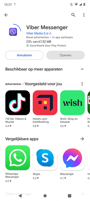 Wacht tot het installatieproces beëindigd is