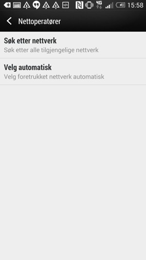 Velg Søk etter nettverk
