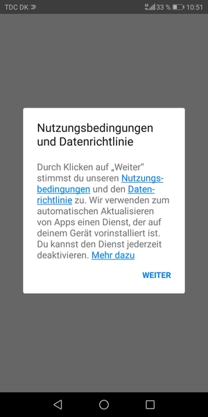 Wählen Sie WEITER