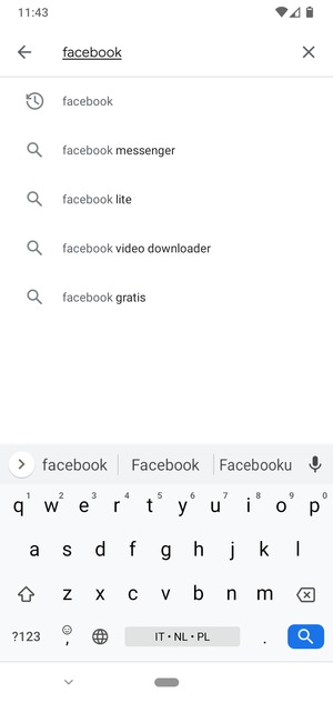 Inserisci il nome dell'app e seleziona Ricerca
