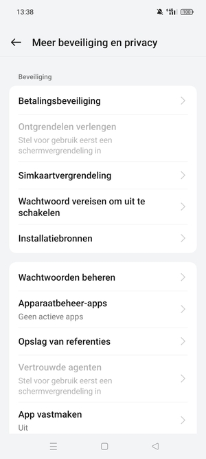 Selecteer Simkaartvergrendeling