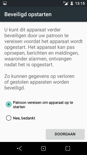 Selecteer uw voorkeursoptie en selecteer DOORGAAN