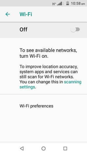Turn Wi-Fi on