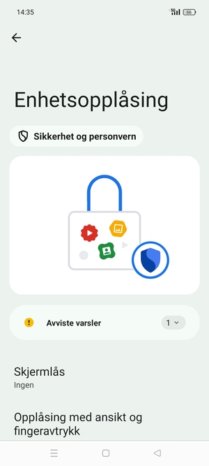 Velg Skjermlås