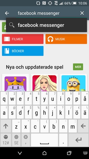 Ange app-namnet och välj Enter