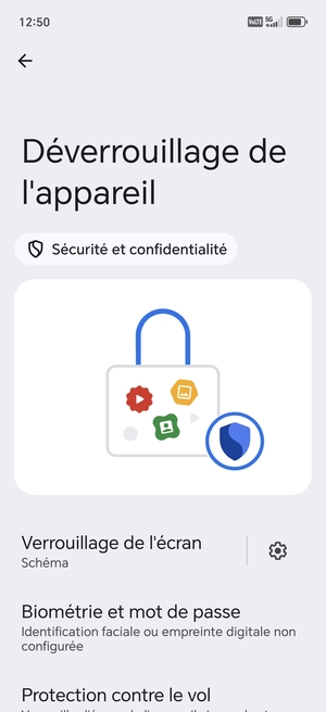 Votre téléphone est maintenant sécurisé par un écran de verrouillage