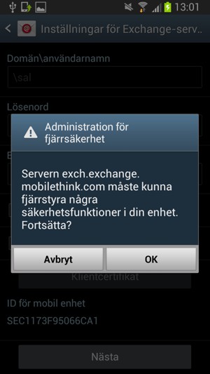 Välj OK