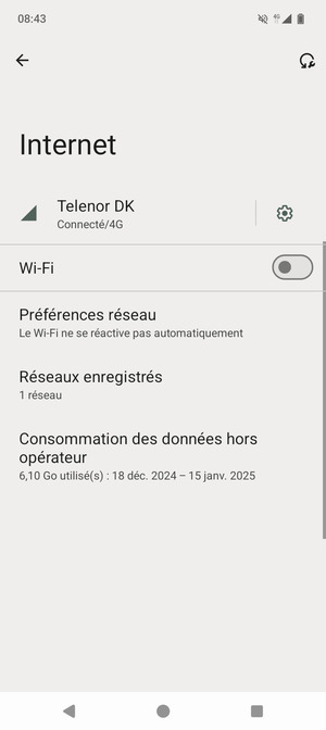 Activer le Wi-Fi