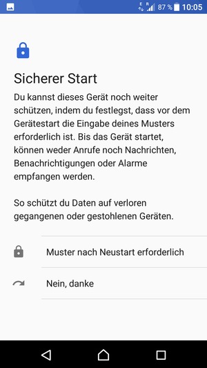 Wählen Sie die gewünschte Option