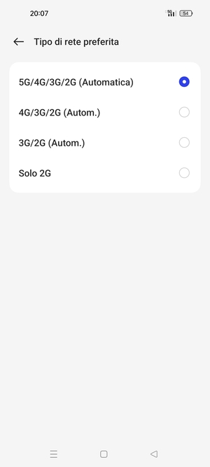 Seleziona la tua opzione preferita