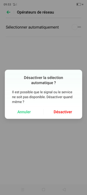 Sélectionnez Désactiver