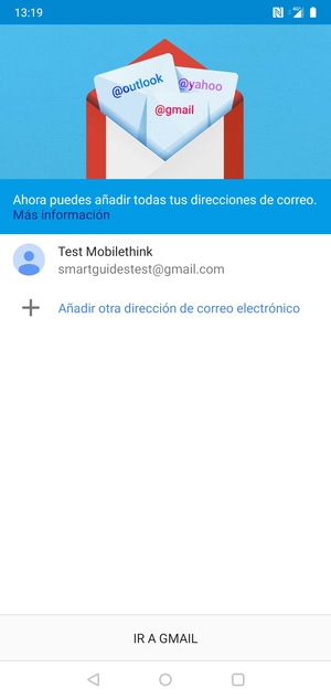 Seleccione IR A GMAIL