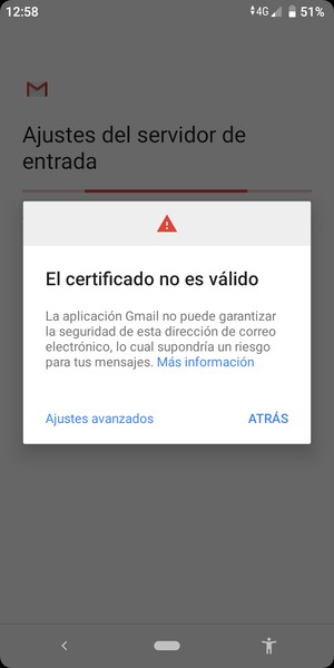 Seleccione ATRÁS