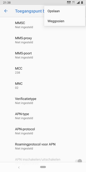 Selecteer Opslaan