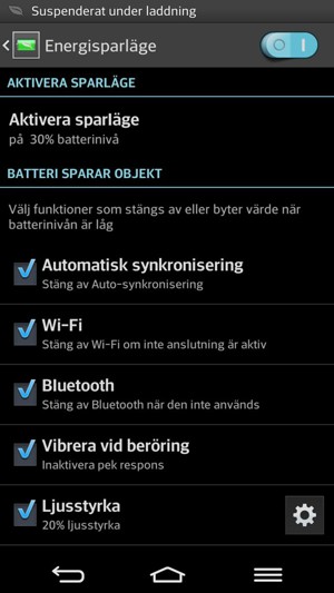 Tryck på Tillbaka-knappen