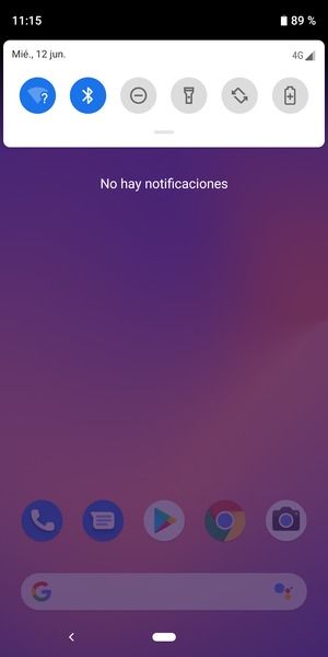 Deslice hacia abajo el menú superior de nuevo