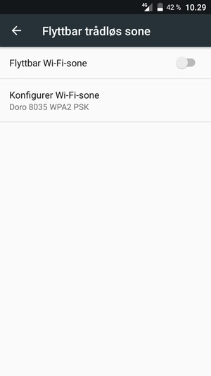 Velg Konfigurer Wi-Fi-sone