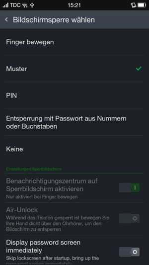 Wählen Sie Muster