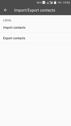 Seleziona Import contacts