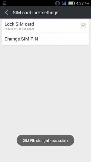 Your SIM PIN has been changed
