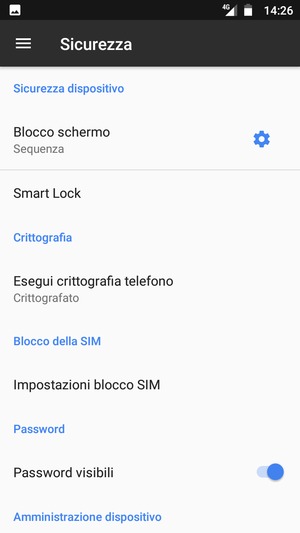 Il tuo telefono è ora protetto dal blocco schermo