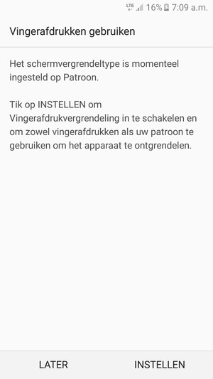 Selecteer LATER