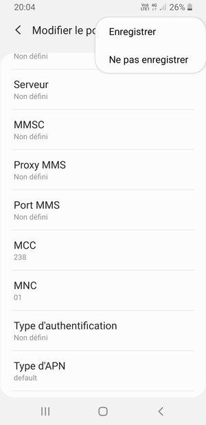 Sélectionnez Enregistrer