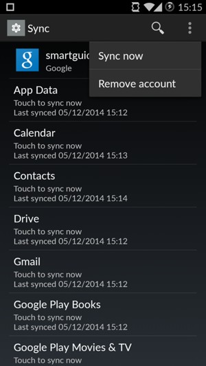 Select Sync now