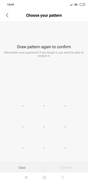 Draw the unlock pattern again