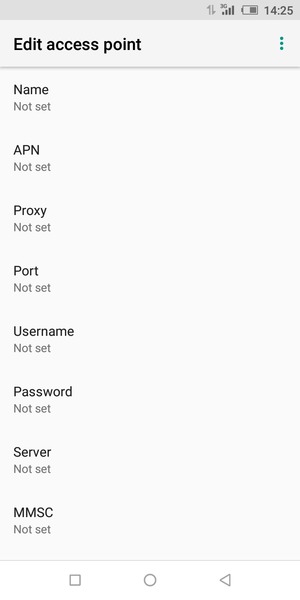 Enter MMS information