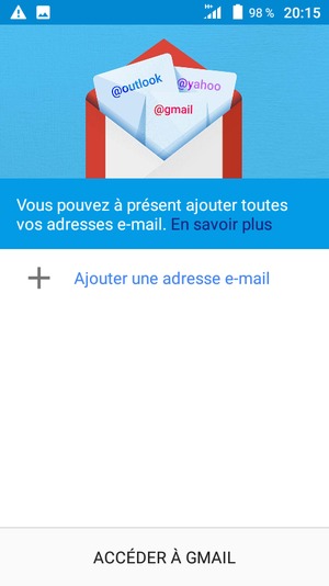 Sélectionnez Ajouter une adresse e-mail