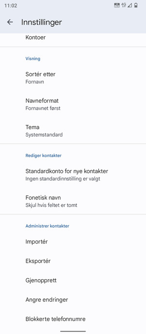Bla til og velg Importér