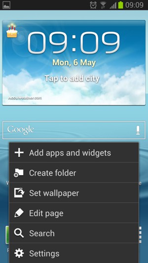 Select Settings