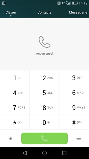 Appuyez longuement sur le numéro 1