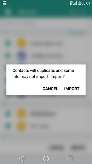 Select IMPORT