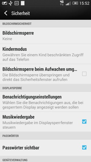 Um Ihre Bildschirmsperre zu aktivieren, wählen Sie BIldschirmsperre