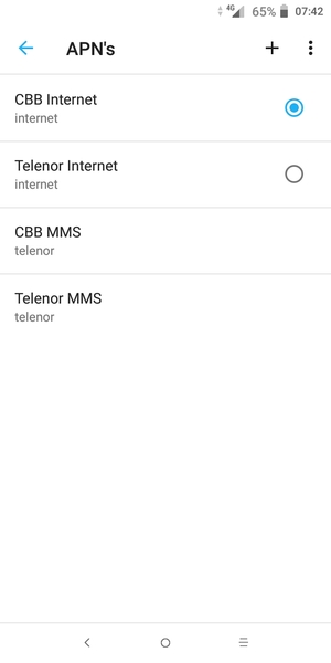 Selecteer de Menu-knop