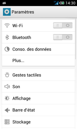 Sélectionnez Plus...