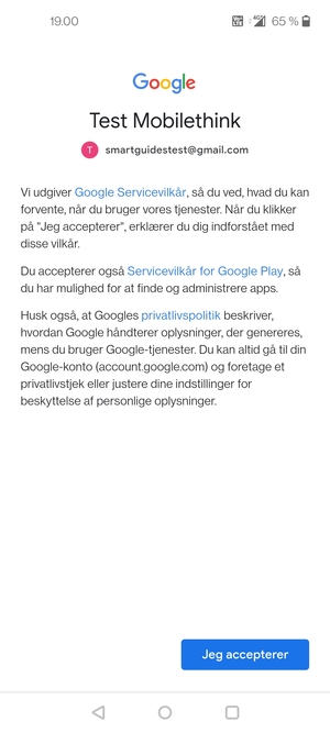 Vælg Jeg accepterer