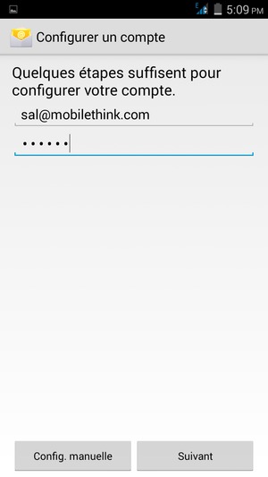 Saisissez votre adresse e-mail et votre mot de passe. Sélectionnez Suivant